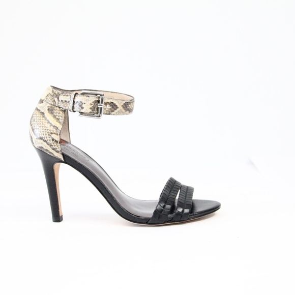 Coach Stiletto Heels sz 6 Open Toe Sandal Ankle Strap Leather - Picture 1 of 12